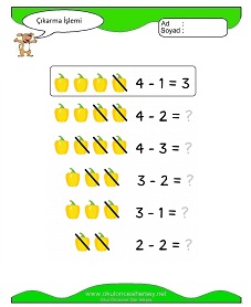 Çıkarma İşlemi Çalışma Sayfaları